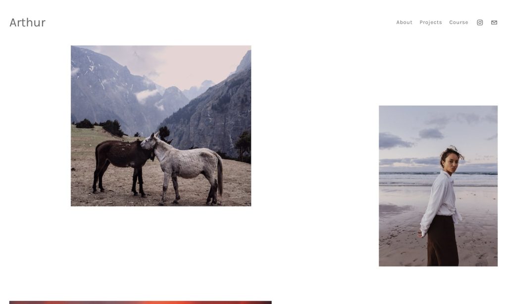 arthur photography website template