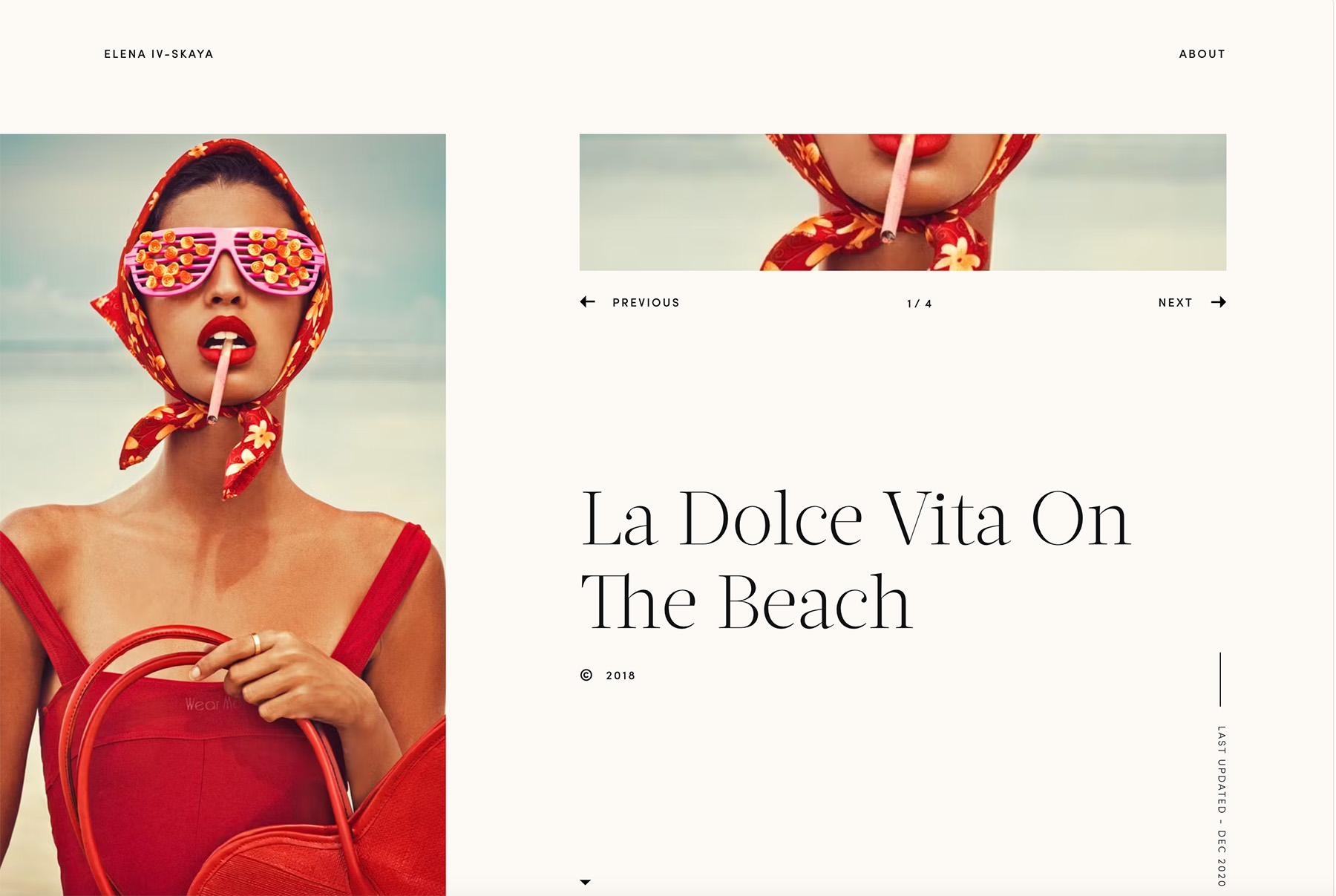 elena iv-skaya - fashion photography website example