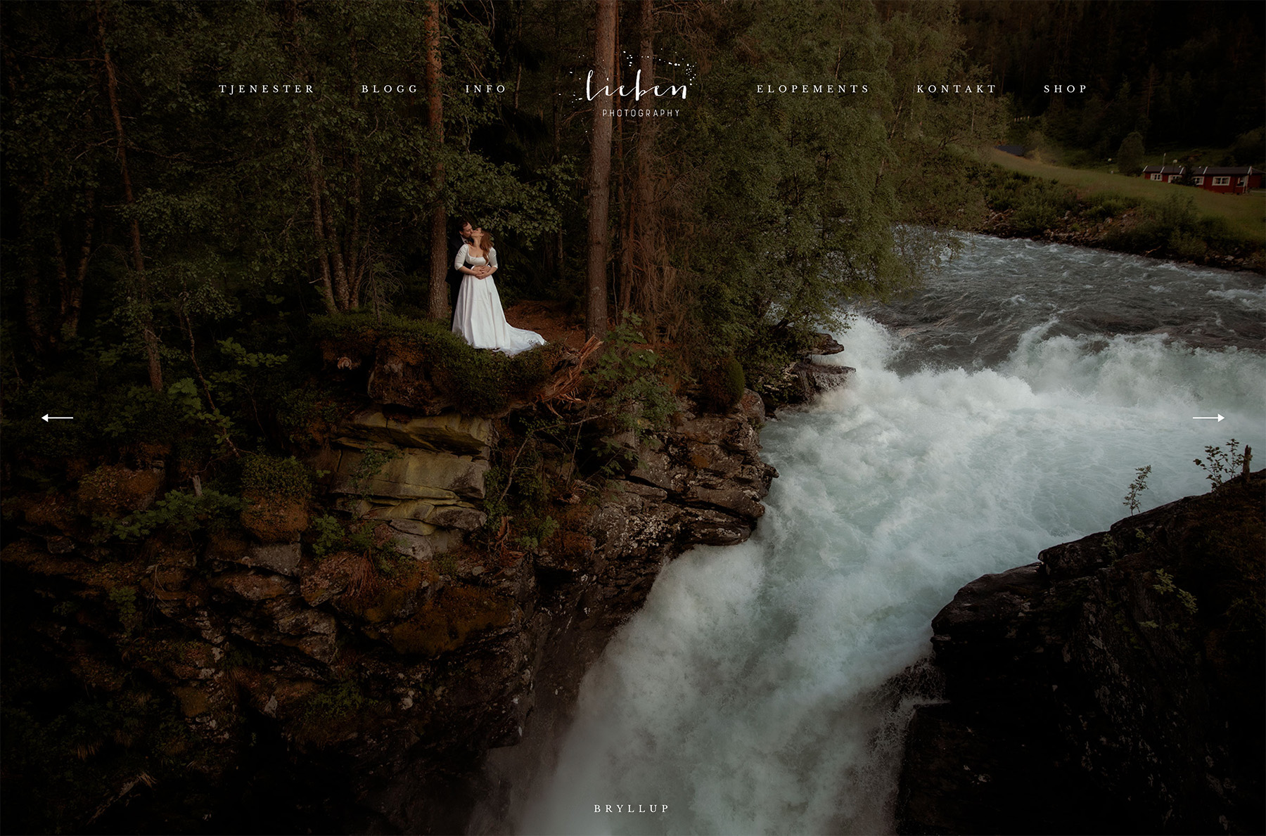 Lieben - nature inspired wedding photography website design