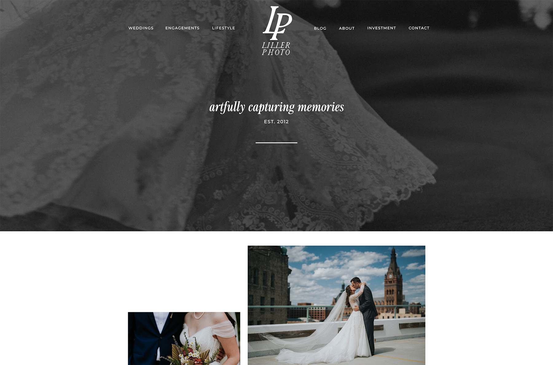 Liller Photo - destination wedding photography website design