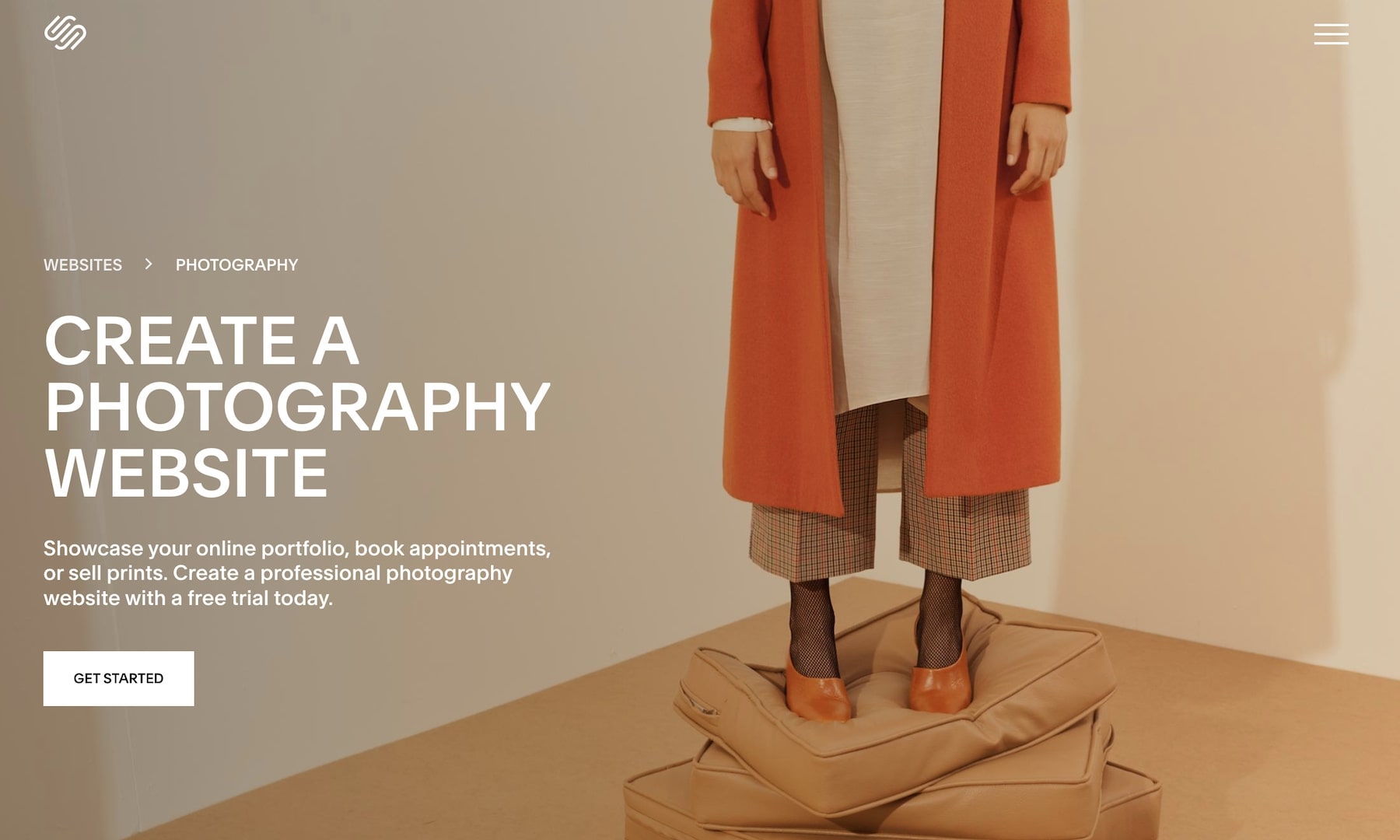 squarespace builder with high end photography designs and marketing tools