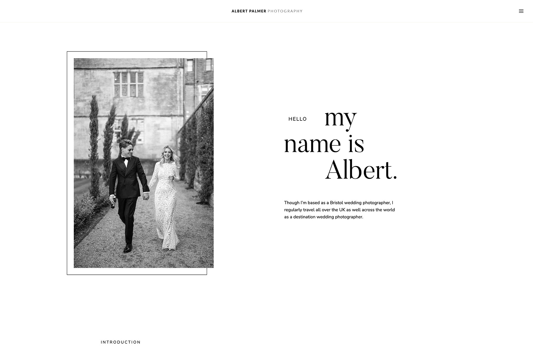 albert palmer - wedding photography website in UK and oversees