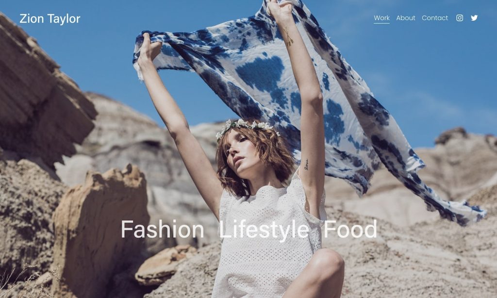 zion photography website template